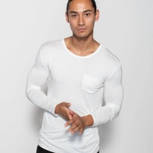 Kino Clothing The Kino Pocket Long Sleeve Men's Medium White Shirt